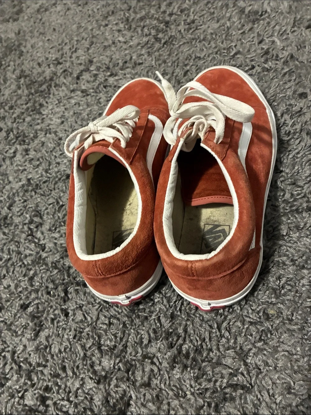 Orange suede vans